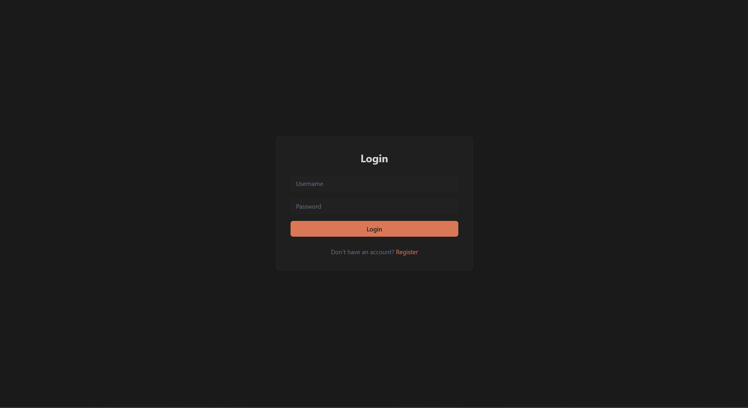 Mistaber Dashboard login screen